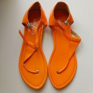 🖤3/$20 Orange Sarong Ankle Strap Sandals